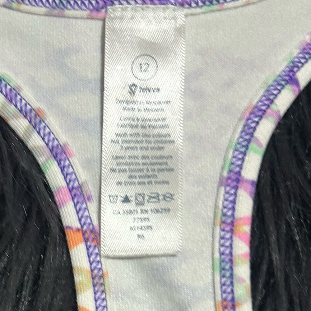 Ivivva by Lululemon Tank Multicolor Racerback Colorful Patterned Size 12 - Picture 3 of 3